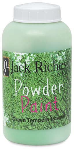 Richeson Powdered Tempera Paint - Front of Green 1 lb jar