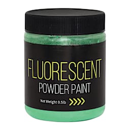 Richeson Powder Tempera Paint - Fluorescent Green, 1/2 lb jar