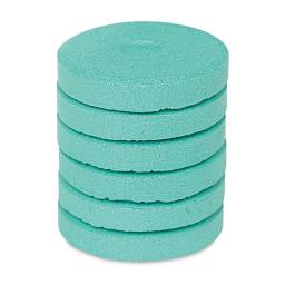 Richeson Tempera Cakes - Aquamarine Metallic, Pkg of 6