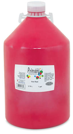 Tri-Art Liquid Tempera - 3.78 L Jug of Hot Red Tempera
