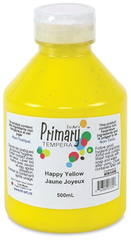 Tri-Art Liquid Tempera - 500 ml bottle of Happy Yellow Tempera
