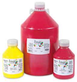 Tri-Art Liquid Tempera - Yellow and Red bottles shown together
