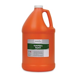 Handy Art Tempera - Front of Gallon Jug of Orange Tempera