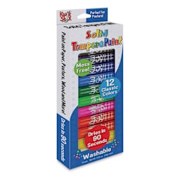 Kwik Stix Tempera Paint - Primary Colors, Set of 12 (In packaging)