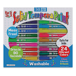 Kwik Stix Tempera Paint - Thin Stix, Set of 24 (In packaging)