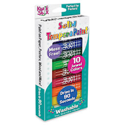 Kwik Stix Tempera Paint - Jewel Colors, Set of 10