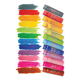Kwik Stix Tempera Paint - Set of 12, Cuties, Assorted Colors