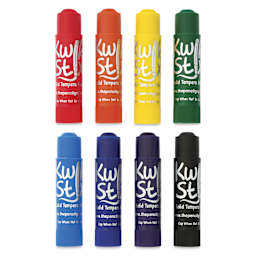 Kwik Stix Tempera Paint - Set of 96, Class Pack, Rainbow Colors - one of each color, caps on
