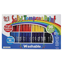 Kwik Stix Tempera Paint - Set of 96, Class Pack, Rainbow Colors - front of packaging
