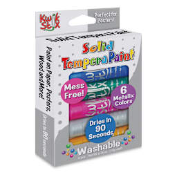 Kwik Stix Tempera Paint - Metalix Colors, Set of 6 (In packaging)