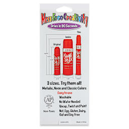 Kwik Stix Tempera Paint - Pastel Colors, Set of 10 (Back of packaging)