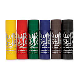 Kwik Stix Tempera Paint - Jumbo Stix, Classic Colors, Set of 6 (Out of packaging)