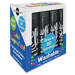 Kwik Stix Tempera Paint Sticks - Black, Set of 12
