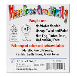 Kwik Stix Tempera Paint Sticks - Yellow, Set of 12 back of box