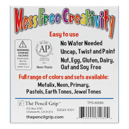 Kwik Stix Tempera Paint Sticks - Orange, Set of 12 back of package