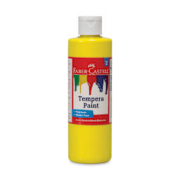 Faber-Castell Tempera Paint - Yellow, 8 oz Bottle