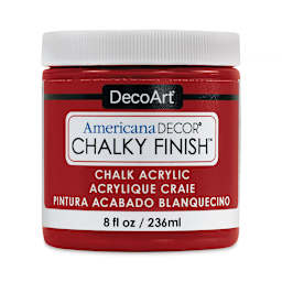 DecoArt Americana Decor Chalky Finish Paint - Rouge, 8 oz jar