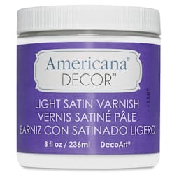 DecoArt Americana Decor Varnish - Light Satin, 8 oz jar