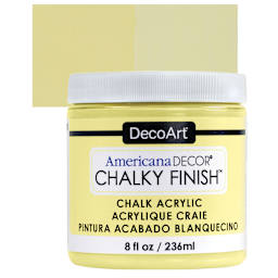 DecoArt Americana Decor Chalky Finish Paint - Delicate, 8 oz jar and swatch