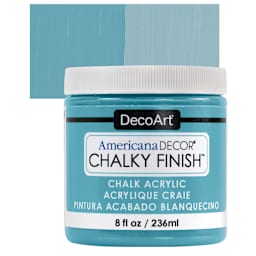 DecoArt Americana Decor Chalky Finish Paint - Escape, 8 oz jar and swatch