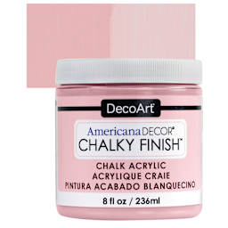 DecoArt Americana Decor Chalky Finish Paint - Innocence, 8 oz jar and swatch