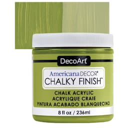 DecoArt Americana Decor Chalky Finish Paint - New Life, 8 oz jar and swatch