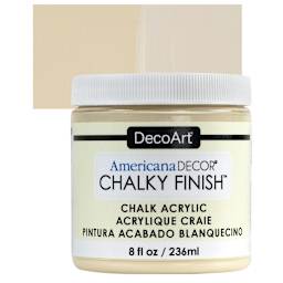DecoArt Americana Decor Chalky Finish Paint - Whisper, 8 oz jar and swatch