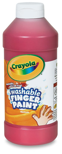 Crayola Washable Fingerpaint - Red, 16 oz Bottle