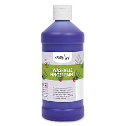 Handy Art Washable Finger Paint - Front of 16 oz bottle of Violet Paint
