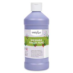 Handy Art Washable Finger Paint - Front of 16 oz bottle of Silver Paint
