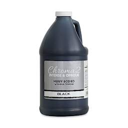 Chroma 2 Washable Tempera - Black, 67.7 oz