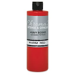 Chroma 2 Washable Tempera - 16 oz Bottle, Warm Red