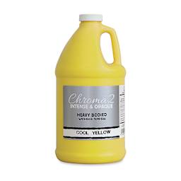Chroma 2 Washable Tempera - Cool Yellow, 67.7 oz