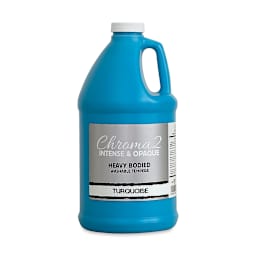 Chroma 2 Washable Tempera - Turquoise, 67.7 oz