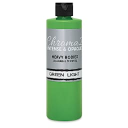 Chroma 2 Washable Tempera - 16 oz Bottle, Green Light