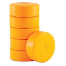 Richeson Tempera Cakes - Fluorescent Orange, Pkg of 6, Small Cakes