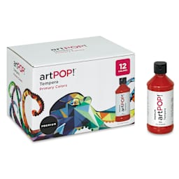 artPOP! Tempera Paint Set - Set of 12 (Red bottle outside packaging)