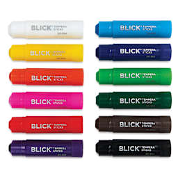 Blick Essentials Tempera Paint Sticks - Set of 12, out of packaging