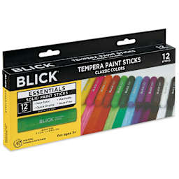 Blick Essentials Tempera Paint Sticks - Set of 12 front of package