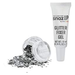 Snazaroo Bio Glitter Kit - Silver (Glitter and Fixer Gel)