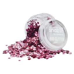 Snazaroo Face & Body Bio Glitter - Pink, Chunky, 3 g (Glitter spilling out of jar)