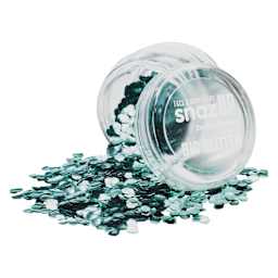 Snazaroo Face & Body Bio Glitter - Turquoise, Chunky, 3 g (Glitter spilling out of jar)