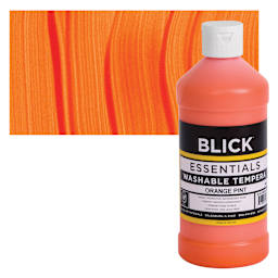 Blick Washable Tempera Paint - Orange, 16 oz and swatch