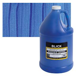 Blick Washable Tempera Paint - Blue, Gallon and swatch