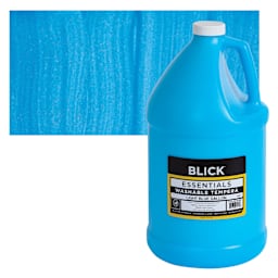Blick Washable Tempera Paint - Light Blue, Gallon and swatch