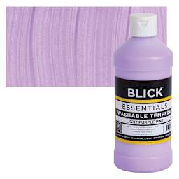 Blick Washable Tempera Paint - Light Purple, 16 oz and swatch