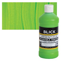Blick Washable Tempera Paint - Light Green, 16 oz and swatch