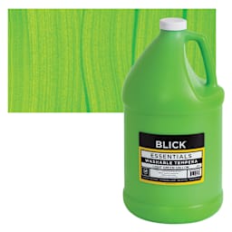 Blick Washable Tempera Paint - Light Green, Gallon and swatch
