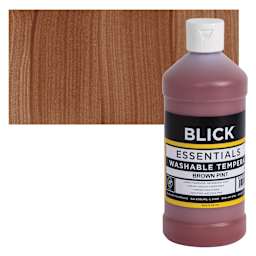 Blick Washable Tempera Paint - Brown, 16 oz and swatch