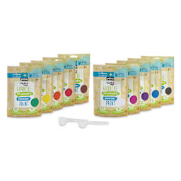 Pebeo Tactilcolor Powder Gouache Paints - Assorted Colors, 180 g (6.3 oz) Bags, Set of 10 (contents)